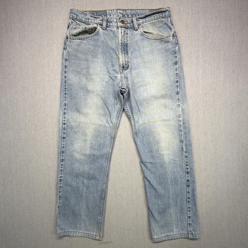 VTG 90s Levi's 505 Blue Straight Jeans Mens 34x30 (Fits 32x27) Made in USA